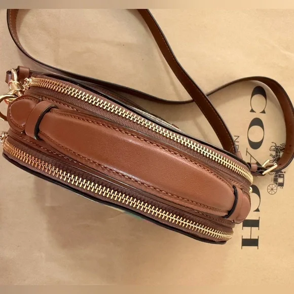 Coach Serena Satchel In Signature Canvas With Stripe. - Picture 11 of 16